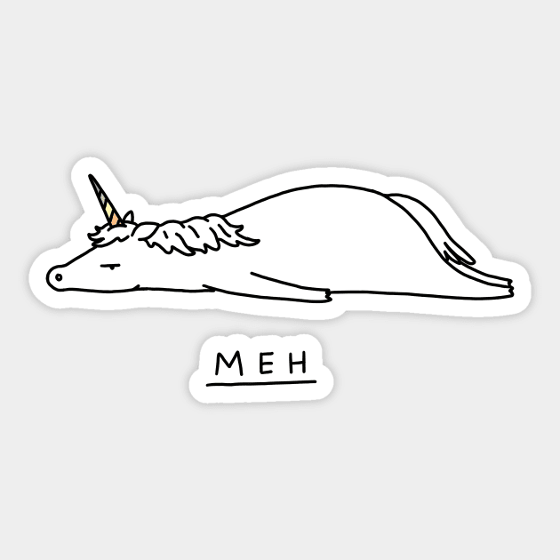 Meh Sticker by ilovedoodle